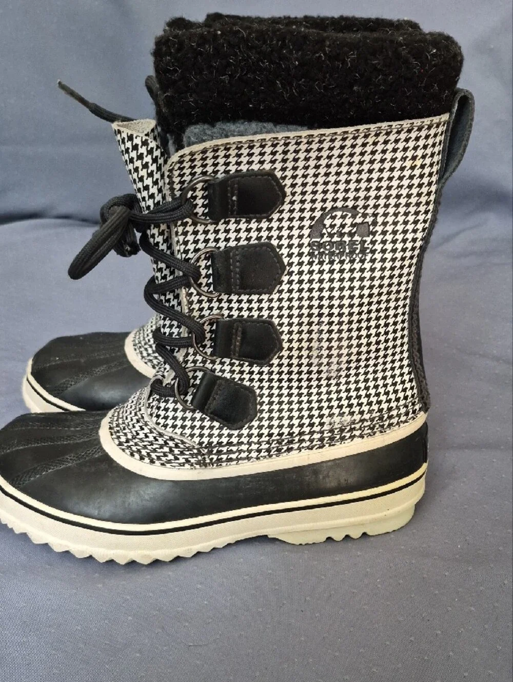 Sorel PAC 1964 Women’s 6 Classic Houndstooth Waterproof Winter Boots Heavy Duty
